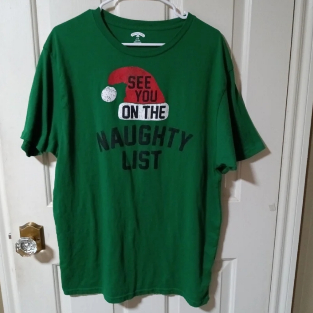 Holiday Time Green T-Shirt Size Large